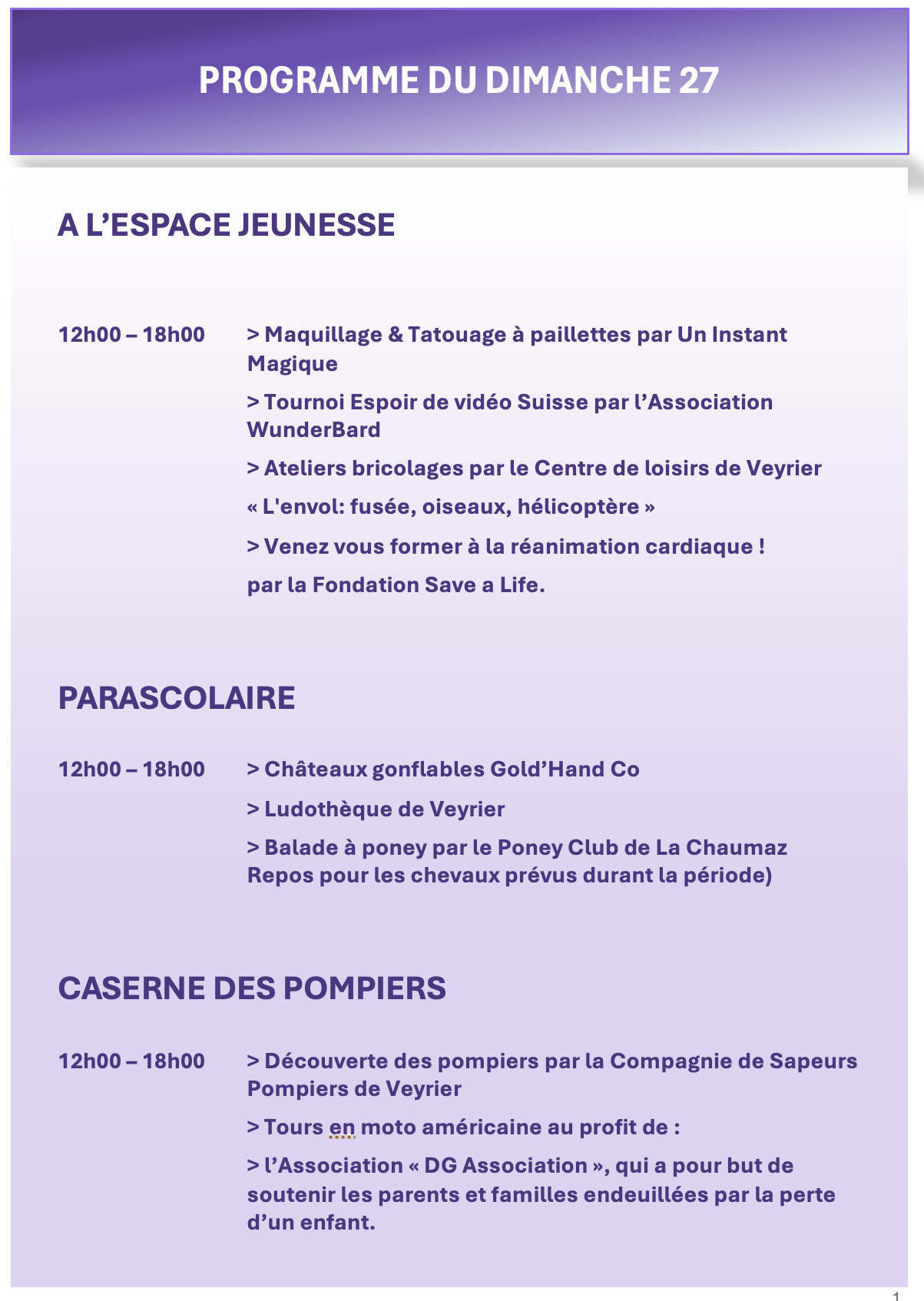 Dimanche 27